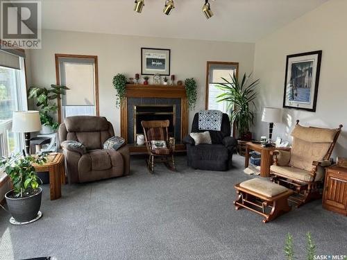 142 Coronation Drive, Canora, SK - Indoor Photo Showing Living Room With Fireplace