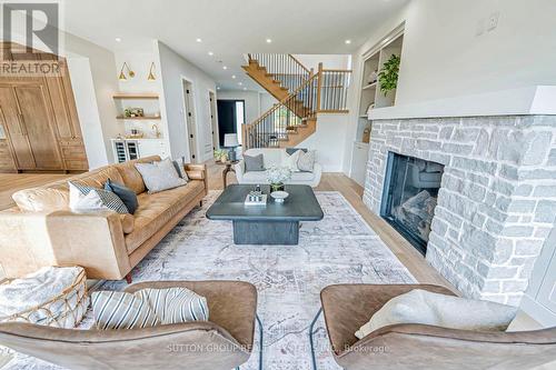 43 Millburn Drive, Toronto, ON - Indoor Photo Showing Living Room With Fireplace