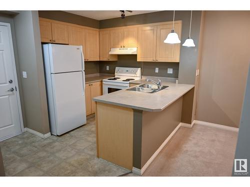 #211 616 Mcallister Lo Sw, Edmonton, AB - Indoor Photo Showing Kitchen With Double Sink