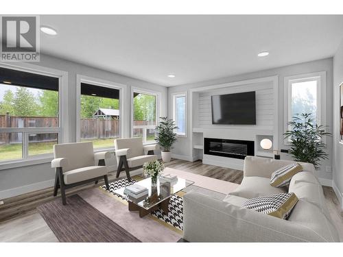 1127 Monarch Court, Prince George, BC - Indoor Photo Showing Living Room With Fireplace