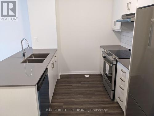 Th 355 - 100 Honeycrisp Crescent, Vaughan, ON - Indoor Photo Showing Kitchen With Stainless Steel Kitchen With Double Sink