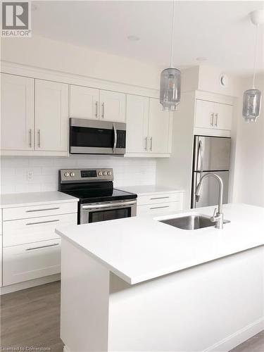 Unit A - Main Level - 806 Duke Street, Cambridge, ON - Indoor Photo Showing Kitchen With Stainless Steel Kitchen With Double Sink With Upgraded Kitchen