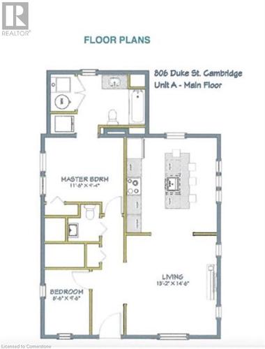 Unit A - Main Level Floor Plan - 806 Duke Street, Cambridge, ON - Other