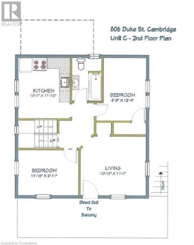 Unit C - Floor Plan - 806 Duke Street, Cambridge, ON - Other