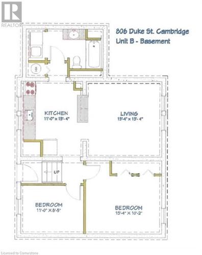 Unit B - Floor Plan - 806 Duke Street, Cambridge, ON - Other