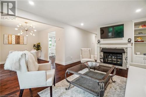 1513 Upper Middle Road Unit# 3, Burlington, ON - Indoor Photo Showing Living Room With Fireplace