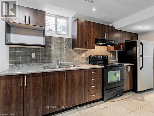 Lower - 16 Evanwood Crescent, Brampton, ON - Indoor Photo Showing Kitchen With Double Sink