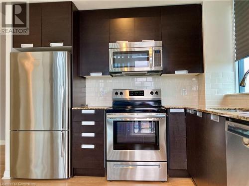 75 Eglinton Avenue W Unit# 2307, Mississauga, ON - Indoor Photo Showing Kitchen With Stainless Steel Kitchen With Upgraded Kitchen