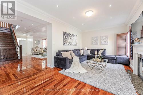 7 Sorbonne Drive, Brampton, ON - Indoor Photo Showing Living Room With Fireplace