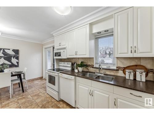 11343 54 St Nw, Edmonton, AB - Indoor Photo Showing Kitchen With Double Sink