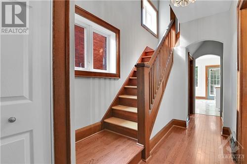 Original Wooden Staircase - 62 Lees Avenue, Ottawa, ON - Indoor Photo Showing Other Room