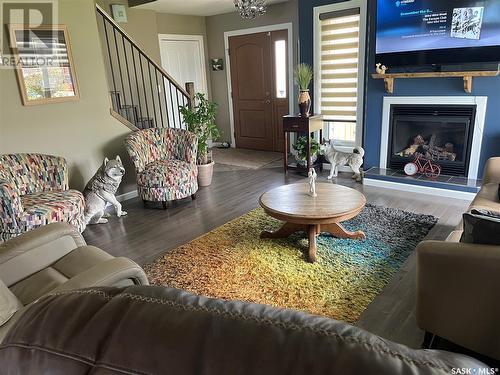 Iroquois Lake, Saskatchewan - Indoor Photo Showing Living Room With Fireplace