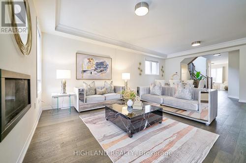 276 Harold Dent Trail, Oakville, ON - Indoor Photo Showing Living Room With Fireplace