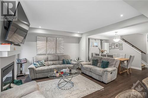 422 Country Glen Way, Ottawa, ON - Indoor Photo Showing Living Room With Fireplace