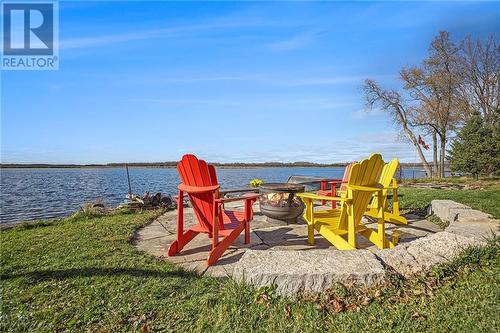 Fire Pit by the water - 36 R1 Road, Smiths Falls, ON - Outdoor With Body Of Water With View