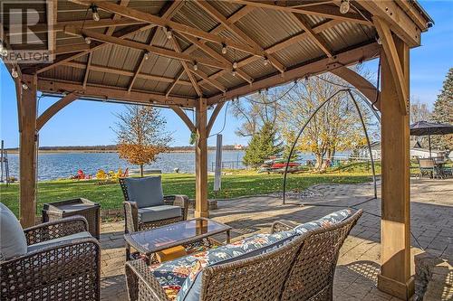 Covered Gazebo - 36 R1 Road, Smiths Falls, ON - Outdoor With Body Of Water With Deck Patio Veranda With View