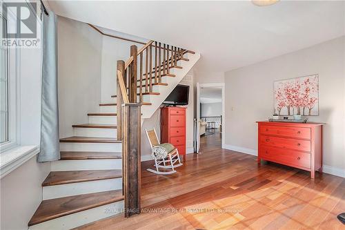 These stairs take you to the upper loft space - 36 R1 Road, Rideau Lakes, ON - Indoor Photo Showing Other Room