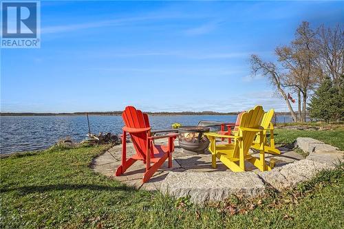 Fire Pit by the water - 36 R1 Road, Rideau Lakes, ON - Outdoor With Body Of Water With View