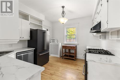 129 Leo Ave, Sault Ste. Marie, ON - Indoor Photo Showing Kitchen With Double Sink