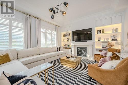 3100 Daniel Way, Oakville, ON - Indoor Photo Showing Living Room With Fireplace