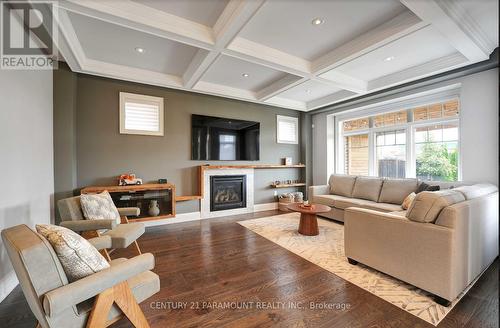 6 Legendary Circle, Brampton, ON - Indoor Photo Showing Living Room With Fireplace