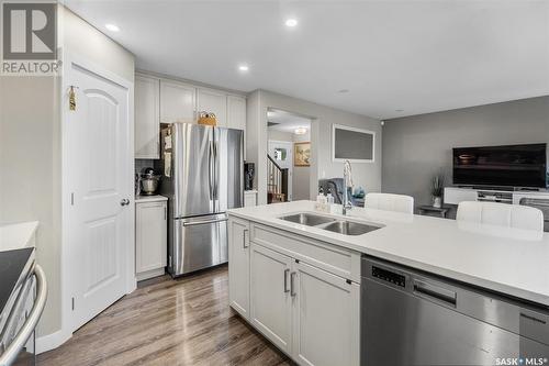 220 Wall Street, Dalmeny, SK - Indoor Photo Showing Kitchen With Double Sink