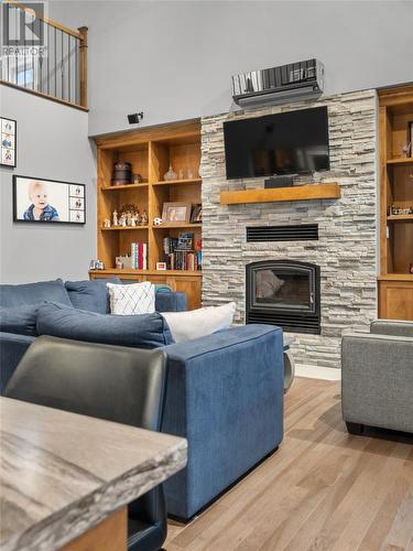 8 Nicholas Place, Paradise, NL - Indoor Photo Showing Living Room With Fireplace