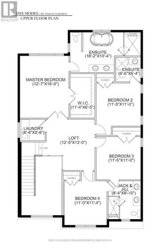 Upper Level - Iris Floor Plan - 64 Allister Lot 99 Drive, Middlesex Centre (Kilworth), ON - Other