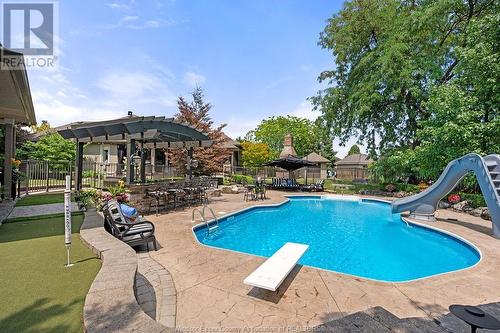 490 Allison Crescent, Tecumseh, ON - Outdoor With In Ground Pool With Backyard