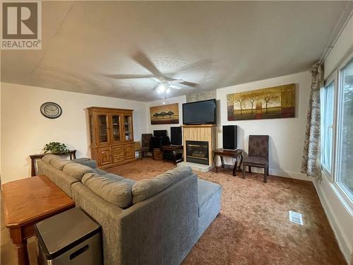 3 Park Drive, Wahnapitae, ON - Indoor Photo Showing Living Room With Fireplace