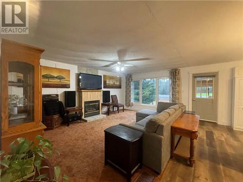 3 Park Drive, Wahnapitae, ON - Indoor Photo Showing Living Room With Fireplace