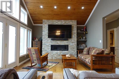 Lot 3 Gibson Lake Road, Cochrane Remote Area, ON - Indoor Photo Showing Living Room With Fireplace