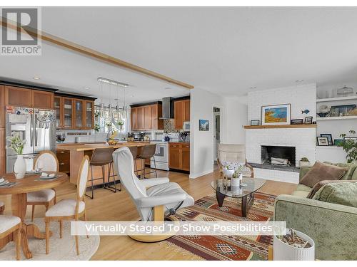 1845 Hayashi Road, Kelowna, BC - Indoor Photo Showing Living Room With Fireplace