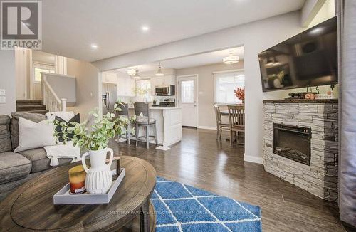 48 Hickson Drive, Kitchener, ON - Indoor Photo Showing Living Room With Fireplace