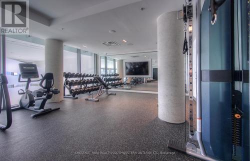 1704 - 15 Wellington Street, Kitchener, ON - Indoor Photo Showing Gym Room