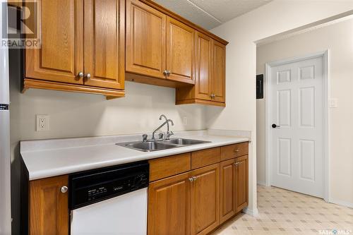 613 4045 Rae Street, Regina, SK - Indoor Photo Showing Kitchen With Double Sink