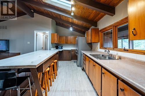 60 Atkinson Boulevard, Hamilton, ON - Indoor Photo Showing Kitchen With Double Sink