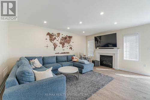 1033 Cameo Street, Pickering, ON - Indoor Photo Showing Living Room With Fireplace