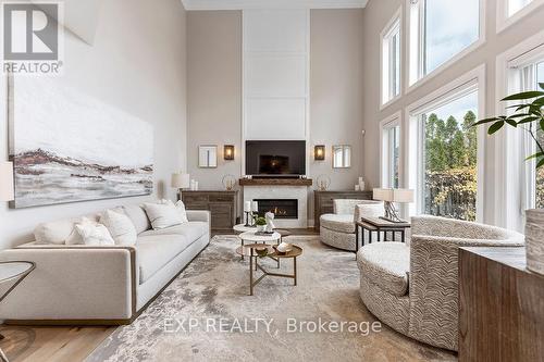 1181 Lindenrock Drive, Oakville, ON - Indoor Photo Showing Living Room With Fireplace