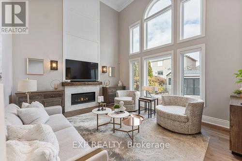 1181 Lindenrock Drive, Oakville, ON - Indoor Photo Showing Living Room With Fireplace