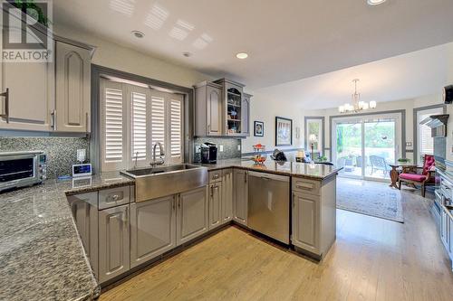 4008 Gallaghers Terrace, Kelowna, BC - Indoor Photo Showing Kitchen With Double Sink