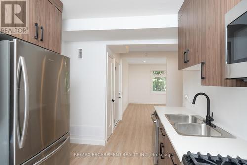 4 - 127 Victoria Avenue S, Hamilton, ON - Indoor Photo Showing Kitchen With Double Sink