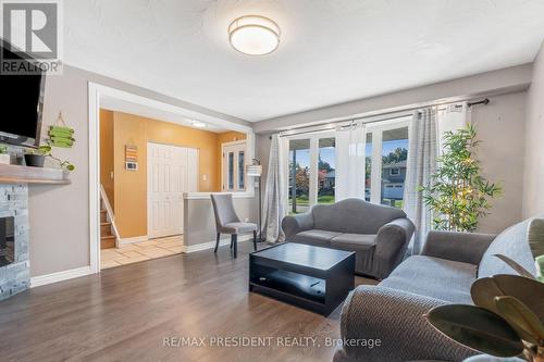 6 Rideau Crescent, Hamilton, ON - Indoor Photo Showing Living Room With Fireplace