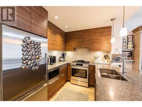 710 Vernon Street Unit# 315, Nelson, BC - Indoor Photo Showing Kitchen With Stainless Steel Kitchen With Double Sink With Upgraded Kitchen