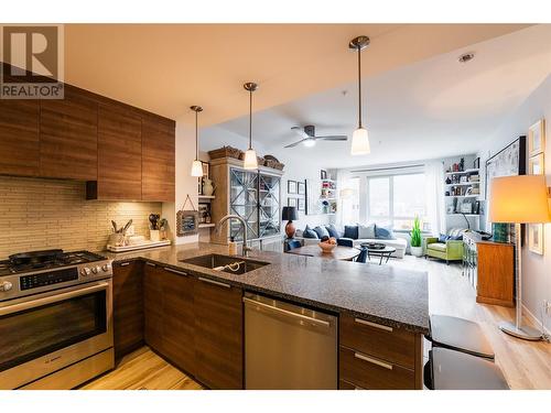 710 Vernon Street Unit# 315, Nelson, BC - Indoor Photo Showing Kitchen With Stainless Steel Kitchen With Double Sink With Upgraded Kitchen