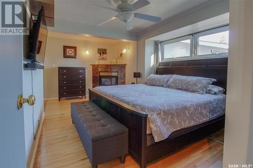 2325 Clarence Avenue S, Saskatoon, SK - Indoor Photo Showing Bedroom With Fireplace