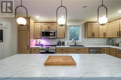 977 Route 820, Barnesville, NB - Indoor Photo Showing Kitchen With Double Sink