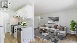 Kitchen and living room - virtually staged - 