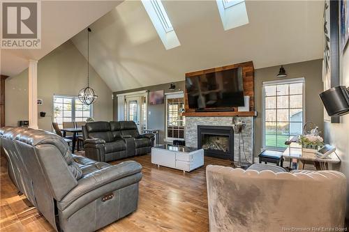 733 Chartersville, Dieppe, NB - Indoor Photo Showing Living Room With Fireplace