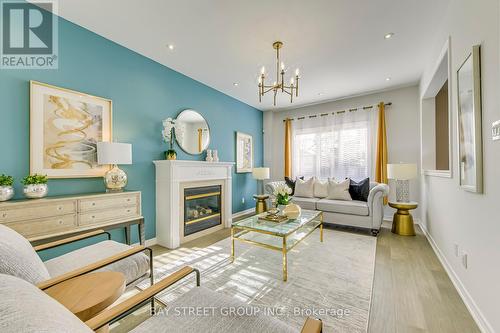 1034 Agram Drive, Oakville, ON - Indoor Photo Showing Living Room With Fireplace